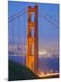Tower of Golden Gate Bridge and San Francisco at Dusk-Julie Eggers-Mounted Photographic Print