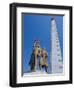 Tower of Juche, Ideal Exhorting the Non-Dependance on Others, Pyongyang, North Korea, Asia-Anthony Waltham-Framed Photographic Print