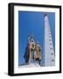 Tower of Juche, Ideal Exhorting the Non-Dependance on Others, Pyongyang, North Korea, Asia-Anthony Waltham-Framed Photographic Print