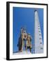 Tower of Juche, Ideal Exhorting the Non-Dependance on Others, Pyongyang, North Korea, Asia-Anthony Waltham-Framed Photographic Print