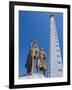 Tower of Juche, Ideal Exhorting the Non-Dependance on Others, Pyongyang, North Korea, Asia-Anthony Waltham-Framed Photographic Print