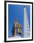 Tower of Juche, Ideal Exhorting the Non-Dependance on Others, Pyongyang, North Korea, Asia-Anthony Waltham-Framed Photographic Print