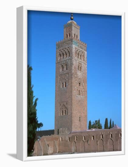 Tower of Koutoubia Mosque in Marrakech, 12th century-Abu Yusuf Yaqub al-Mansur-Framed Photographic Print