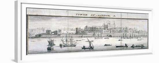 Tower of London, 1737-Samuel Buck-Framed Giclee Print