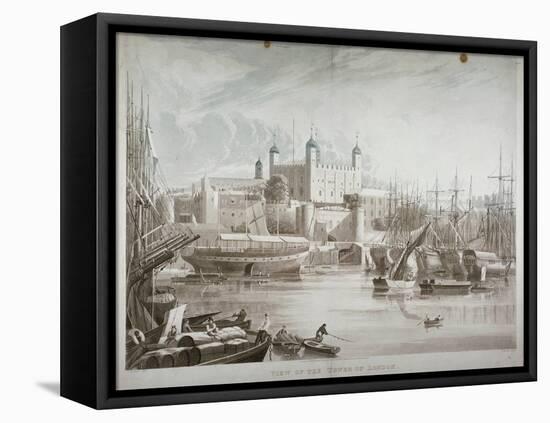 Tower of London, 1819-Daniel Havell-Framed Stretched Canvas