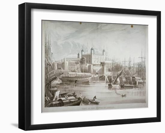 Tower of London, 1819-Daniel Havell-Framed Giclee Print