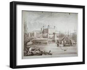 Tower of London, 1819-Daniel Havell-Framed Giclee Print