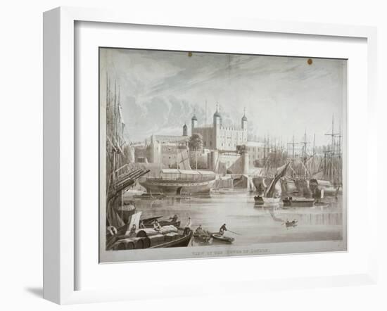 Tower of London, 1819-Daniel Havell-Framed Giclee Print