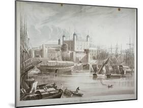Tower of London, 1819-Daniel Havell-Mounted Giclee Print