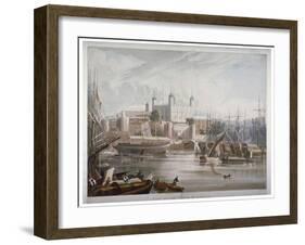 Tower of London, 1819-Daniel Havell-Framed Giclee Print