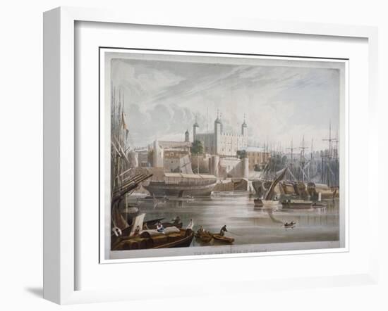 Tower of London, 1819-Daniel Havell-Framed Giclee Print