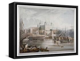 Tower of London, 1819-Daniel Havell-Framed Stretched Canvas