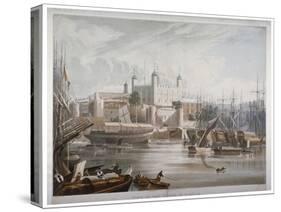 Tower of London, 1819-Daniel Havell-Stretched Canvas