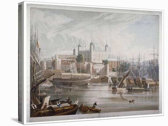 Tower of London, 1819-Daniel Havell-Stretched Canvas