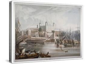 Tower of London, 1819-Daniel Havell-Stretched Canvas