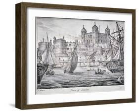 Tower of London, 1829-Nathaniel Whittock-Framed Giclee Print