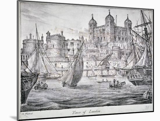Tower of London, 1829-Nathaniel Whittock-Mounted Giclee Print