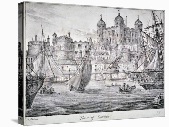 Tower of London, 1829-Nathaniel Whittock-Stretched Canvas