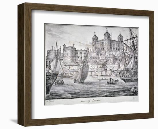 Tower of London, 1829-Nathaniel Whittock-Framed Giclee Print