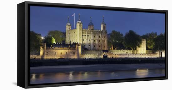 Tower of London, at Night, England, Great Britain-Rainer Mirau-Framed Stretched Canvas