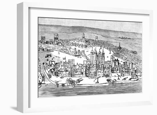 Tower of London, C1543-Anthonis van den Wyngaerde-Framed Giclee Print