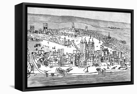 Tower of London, C1543-Anthonis van den Wyngaerde-Framed Stretched Canvas