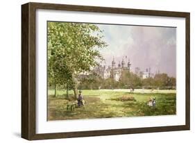 Tower of London from Trinity Square, 1890's-John Sutton-Framed Giclee Print