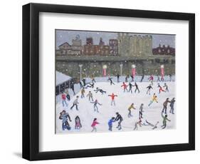 Tower of London Ice Rink, 2015-Andrew Macara-Framed Premium Giclee Print