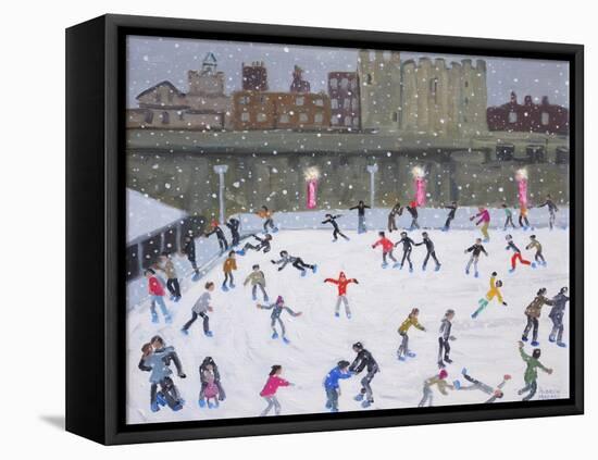 Tower of London Ice Rink, 2015-Andrew Macara-Framed Stretched Canvas