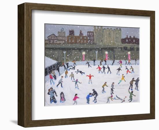 Tower of London Ice Rink, 2015-Andrew Macara-Framed Giclee Print