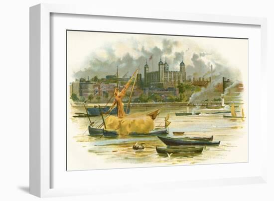 Tower of London in the 19th Century. also known as Her Majesty's Royal Palace and Fortress-Charles Wilkinson-Framed Giclee Print