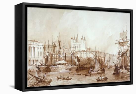 Tower of London, Stepney, London, C1840-William Parrott-Framed Stretched Canvas