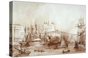 Tower of London, Stepney, London, C1840-William Parrott-Stretched Canvas