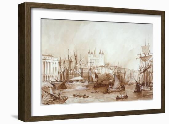 Tower of London, Stepney, London, C1840-William Parrott-Framed Giclee Print