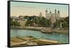 Tower of London, Thames-null-Framed Stretched Canvas