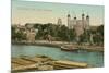 Tower of London, Thames-null-Mounted Art Print