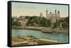 Tower of London, Thames-null-Framed Stretched Canvas