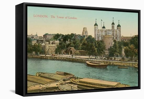 Tower of London, Thames-null-Framed Stretched Canvas