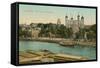 Tower of London, Thames-null-Framed Stretched Canvas