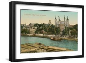 Tower of London, Thames-null-Framed Premium Giclee Print