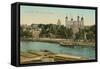 Tower of London, Thames-null-Framed Stretched Canvas