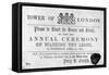 Tower of London Ticket-null-Framed Stretched Canvas