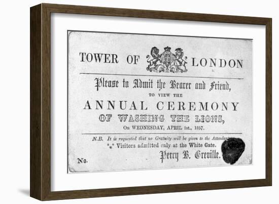 Tower of London Ticket-null-Framed Giclee Print