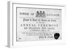 Tower of London Ticket-null-Framed Giclee Print