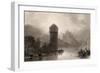 Tower of Niederlahnstein, Engraved by E. Goodall, Illustration from 'The Pilgrims of the Rhine'…-David Roberts-Framed Giclee Print