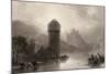 Tower of Niederlahnstein, Engraved by E. Goodall, Illustration from 'The Pilgrims of the Rhine'…-David Roberts-Mounted Giclee Print