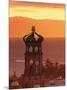 Tower of Nuestra Senora de Guadalupe at Sunset, and Bay of Banderas, Puerto Vallarta, Mexico-Merrill Images-Mounted Photographic Print