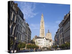 Tower of Onze Lieve Vrouwekathedraal, Built Between 1352 and 1521, Antwerp, Flanders, Belgium-Christian Kober-Stretched Canvas