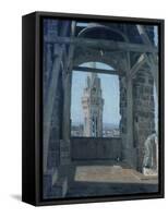 Tower of Palazzo Del Podesta-Giuseppe Abbati-Framed Stretched Canvas