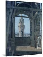 Tower of Palazzo Del Podesta-Giuseppe Abbati-Mounted Giclee Print